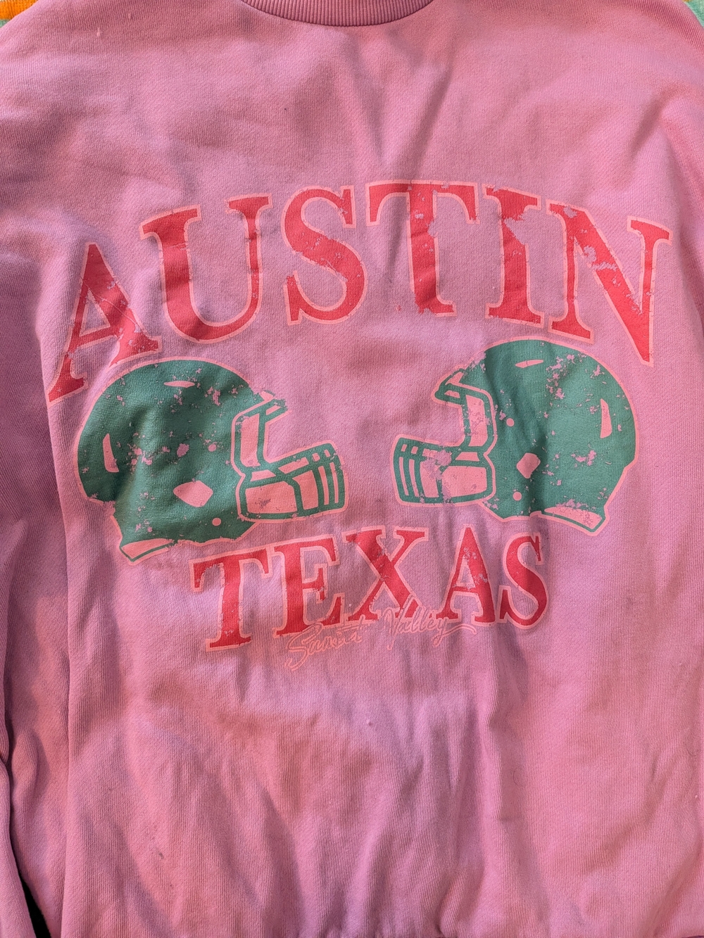 ASOS Austin Texas Lavender Fleece-Back Cotton Sweatshirt - Picture 4 of 5